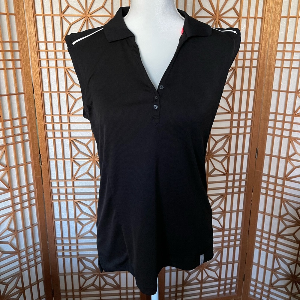Black XL Maggie Lane sleeveless button up shirt